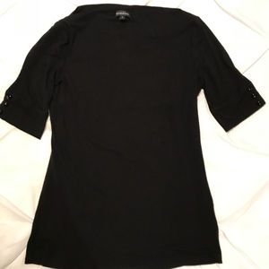bebe short sleeve, black top